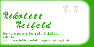 nikolett neifeld business card